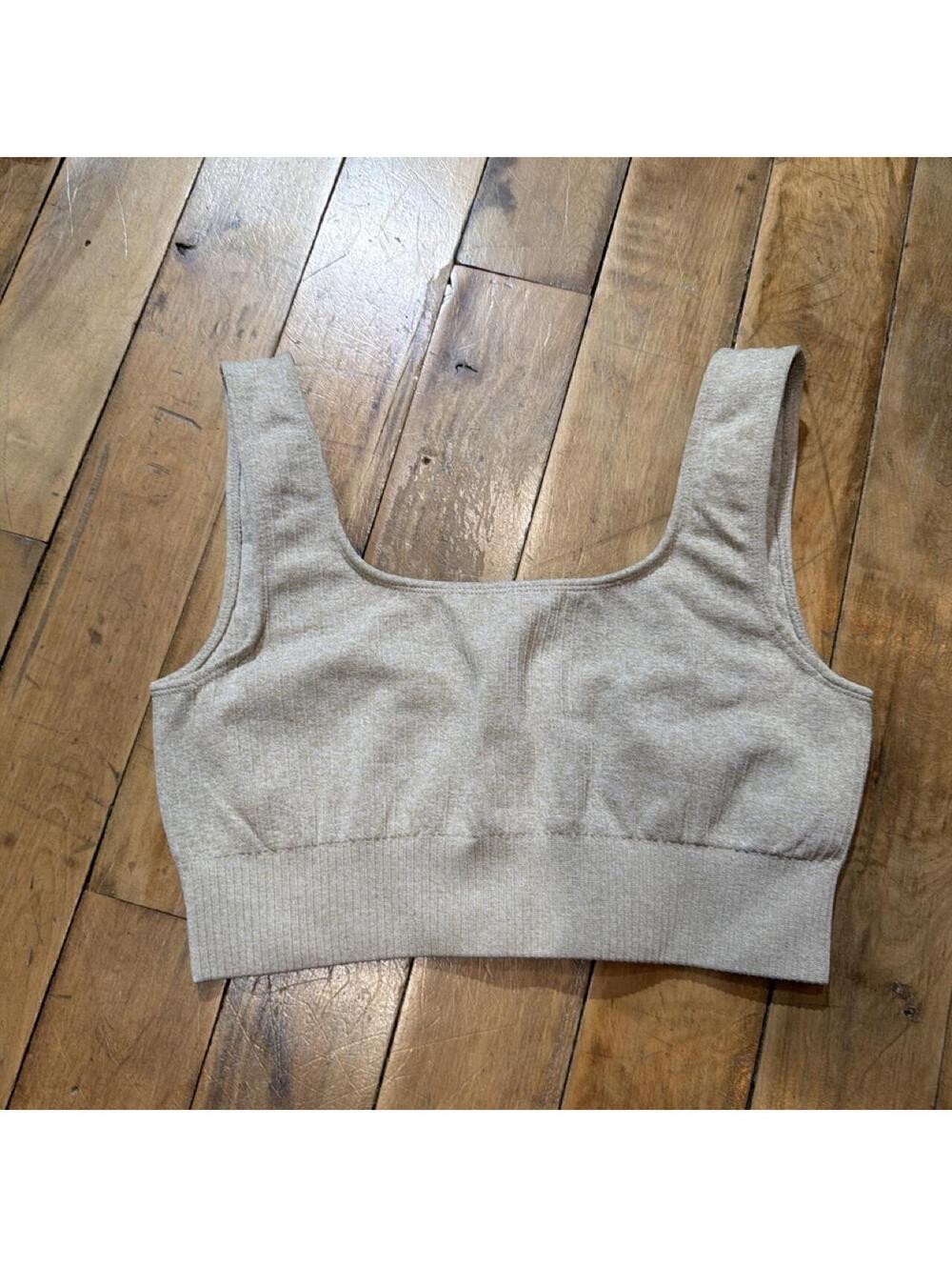 Women's Tan and Cream Bra